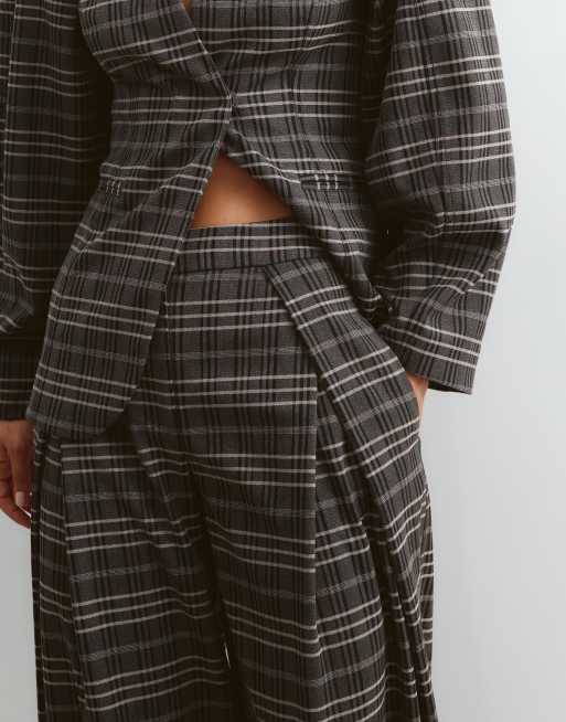 ARRANGE conjunto de pantalón de pernera ancha en sarga a cuadros, 2 de 5