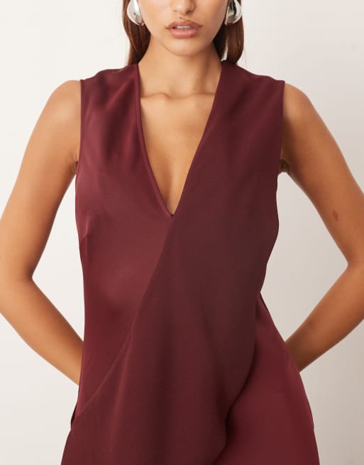 chinese dress ladies Merlot Maxi Dress for Women