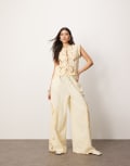 [ARRANGE] ARRANGE cotton embroidered cutwork straight leg pants in lemon-Yellow 16 Lemon