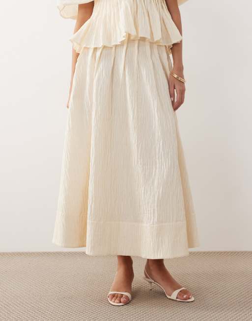 ARRANGE crinkle texture maxi skirt in stone - part of a set, 2 of 5