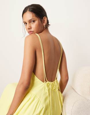 ARRANGE CROSS BACK DETAIL MIDI DRESS WITH FULL SKIRT 