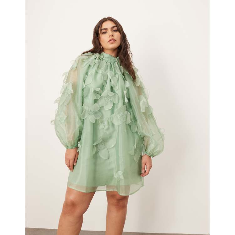 【OVERDUE FLAIR】ORGANZA BALLOON MINI DRESS 2色 ORGANZA BALLOON MINI DRESS_CREAM - overdue flair