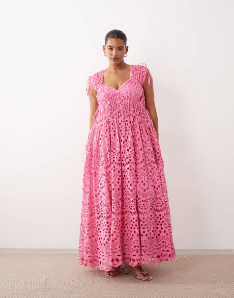 Pink Plus Size Dresses | Shop at ASOS