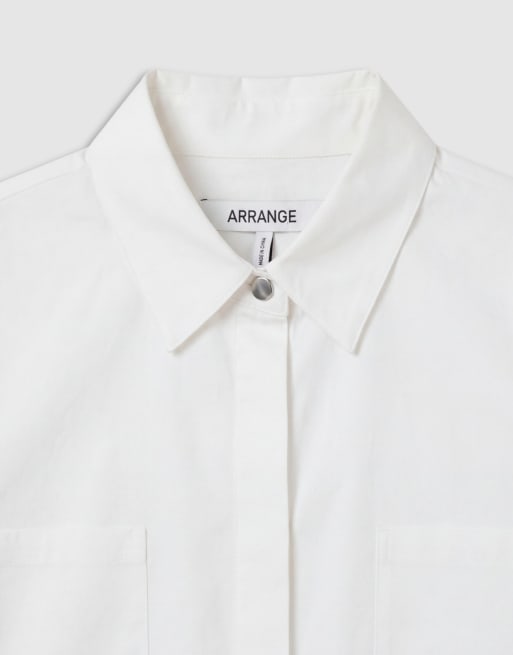 ARRANGE Curve - Camicia premium oversize bianca, 7 di 8