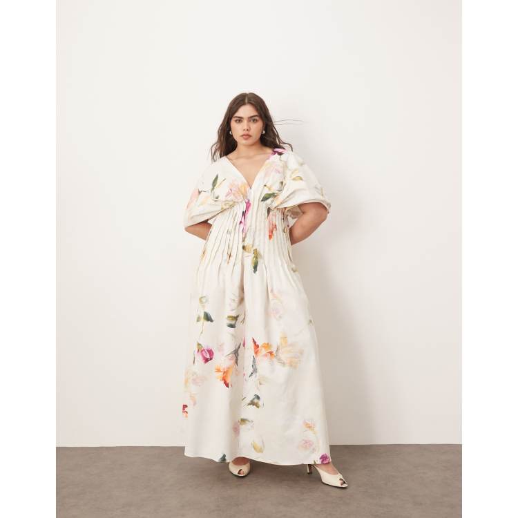 flowy dress with cinched waist As Promised Navy Short Sleeve Cinched Waist Maxi Dress