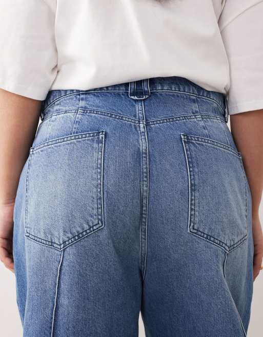 ARRANGE Curve Clover front seam detail jeans in washed blue, 5 of 5