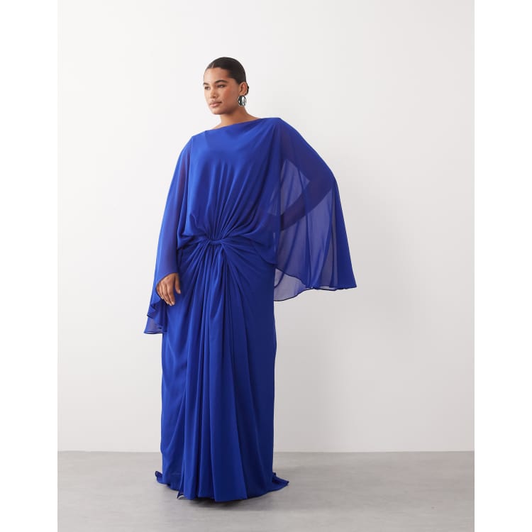 blue spring dress for women Crinkled Chiffon Dress (Women)