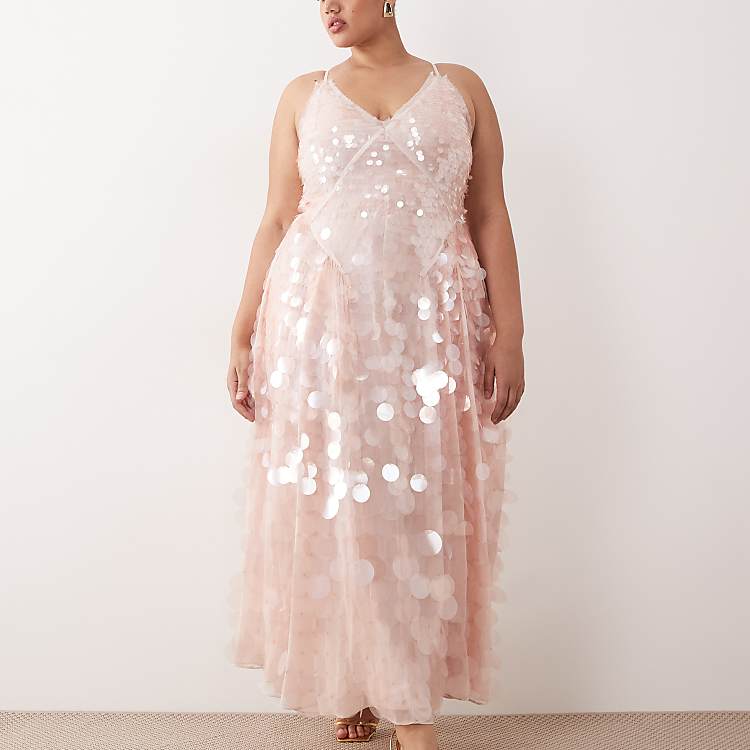 asos arrange sequin dress Lemon Dress Embellished Disc Sequin Square Neck Full Skirt Midi Dress it ensures a comfortable and secure fit ARRANGE Curve embellished sequin high