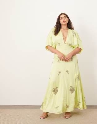 Arrange Curve Floral Embellished Modern 30s Tea Dress
