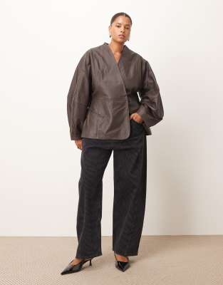 ARRANGE Curve - Franklyn - Jeans in Schwarz mit Ziernaht, Zebramuster und abgerundetem Beinschnitt