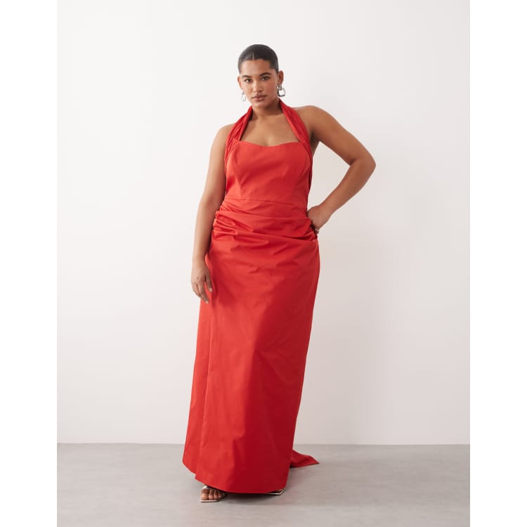 show me your mumu hallie halter dress Jasmine Halter Maxi Dress, in Silver Sage Luxe Satin main image 0