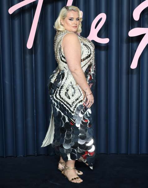 ARRANGE Curve - Hoogsluitende maxi jurk met golvende lineaire versiering en recht gesneden zoom - view 1