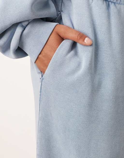 ARRANGE Curve - Joggers premium blu tenue lavaggio acido, 5 di 5