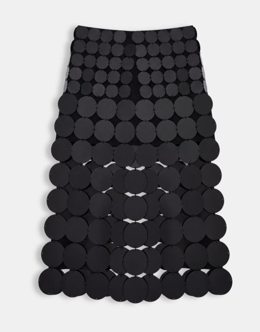 ARRANGE Curve Midirock mit Pailletten in Schwarz, 6 von 9