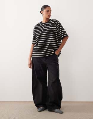 Arrange Curve Oversized Premium Heavyweight T-shirt In Multi