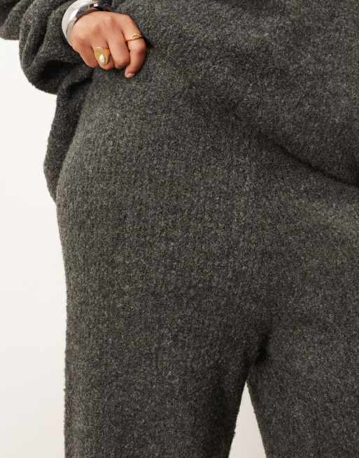 ARRANGE Curve - Pantalon droit d'ensemble en maille bouclée - Anthracite, 5 de 5