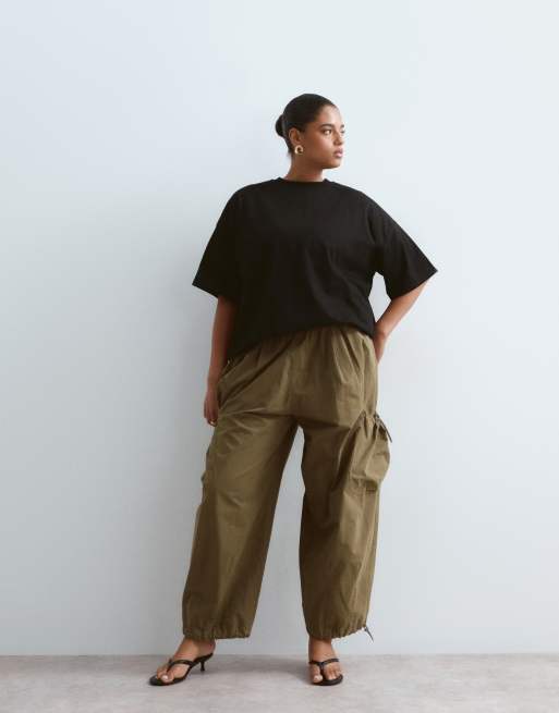 ARRANGE Curve pantaloni utility con coulisse Delphi color kaki, 2 di 5