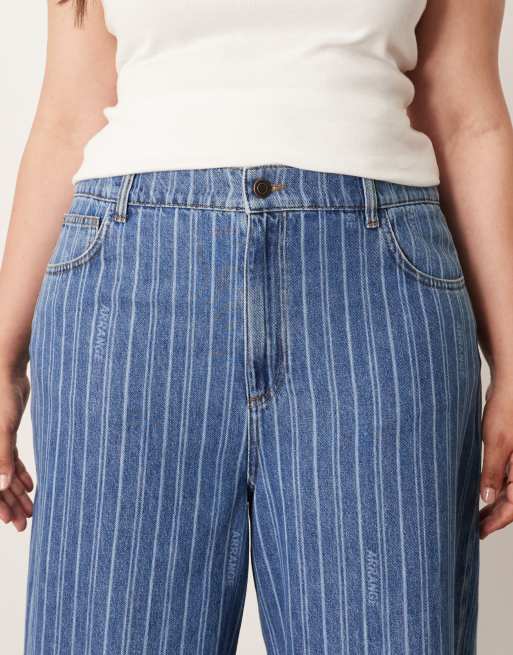 ARRANGE Curve – Parker – Laserrandiga, slouchy jeans med hög midja och uppvikt fåll, 5 av 5