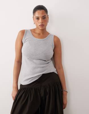 Arrange Curve Premium Vest Top In Gray