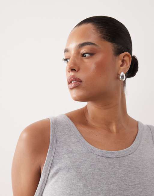 ARRANGE Curve premium vest top in grey marl, 2 of 4