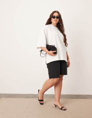 Arrange Curve Seam Detail Oversized T-shirt In White