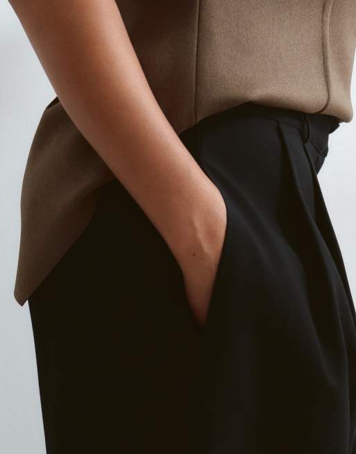 ARRANGE Curve Spence tailored wool trouser in black, 4 of 5