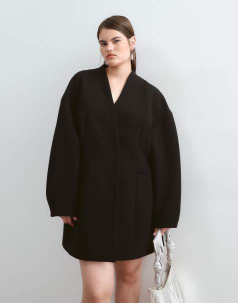 ARRANGE Curve structured blazer mini dress in blazer in black - view 1