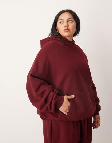 ARRANGE Curve - Sweat à capuche épais oversize de qualité supérieure - Merlot - view 1