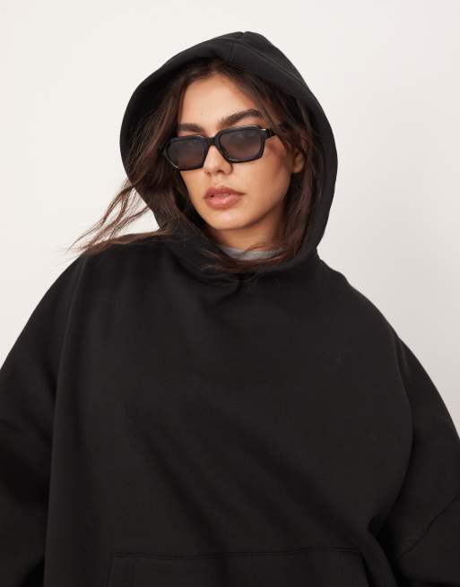 ARRANGE Curve - Sweat à capuche oversize épais de qualité supérieure - Noir, 2 de 4