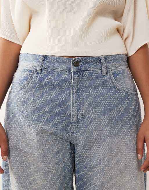 ARRANGE Curve Tova textured jean in mid wash blue, 4 of 5