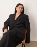 [ARRANGE] ARRANGE Curve ultimate collarless blazer in black 28 BLACK