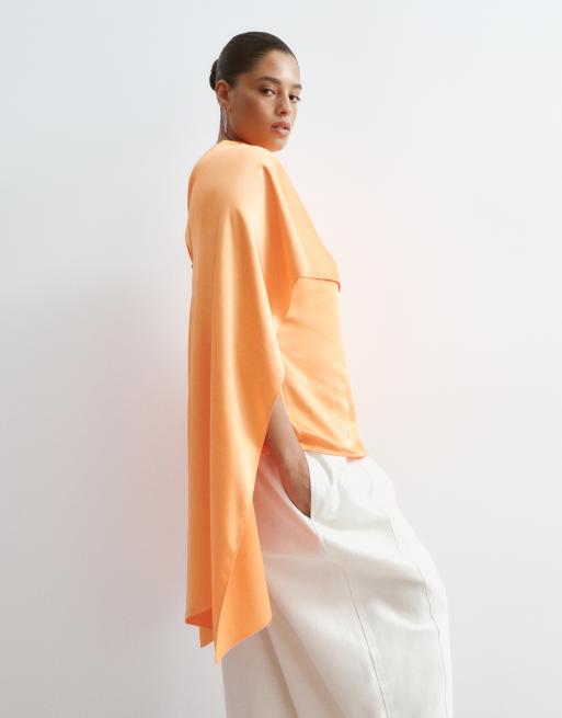 ARRANGE Curve Willa elastic waist drawstring pants in washed bone, 4 of 5