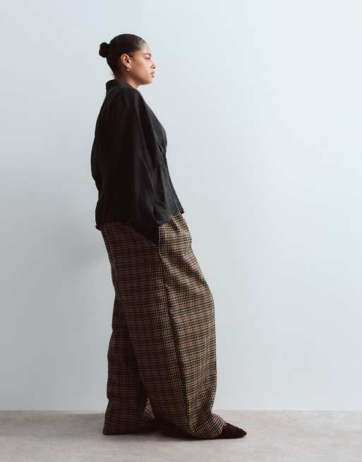 ARRANGE Curve Wylder tailored high waist wide leg&nbsp;pant&nbsp;in check, 3 of 5