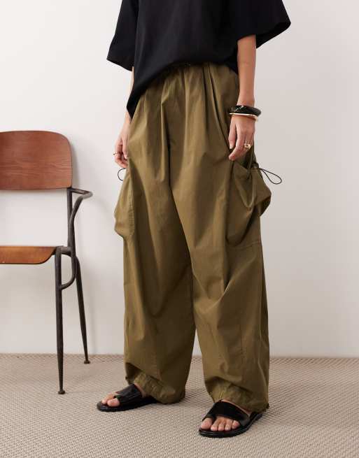ARRANGE Delphi drawcord utility pants in washed khaki, 2 of 5