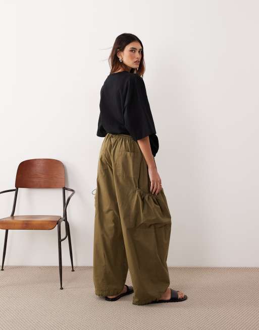 ARRANGE Delphi drawcord utility pants in washed khaki, 4 of 5