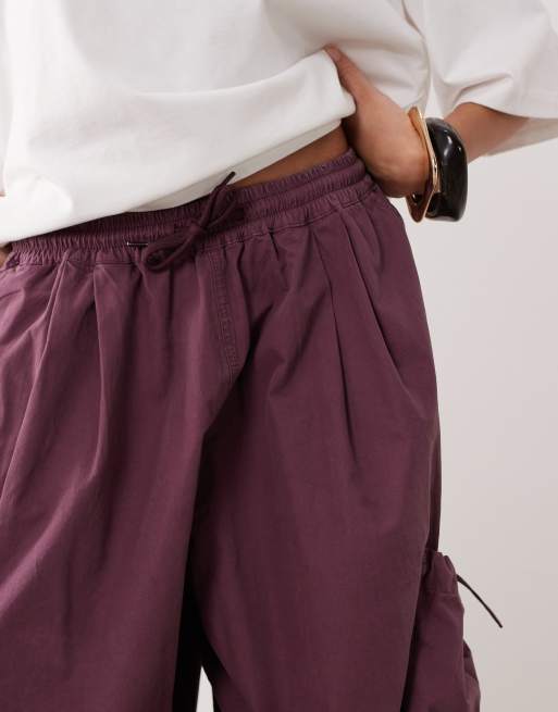 ARRANGE - Delphi - Utility broek met trekkoord in paars met wassing, 4 van 5