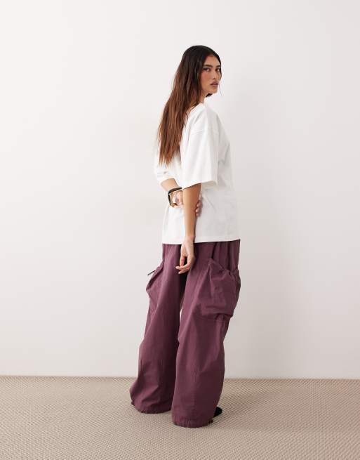 ARRANGE - Delphi - Utility broek met trekkoord in paars met wassing, 5 van 5