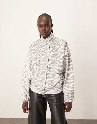 Arrange Denim Bomber Jacket With Seam Detail In Multi