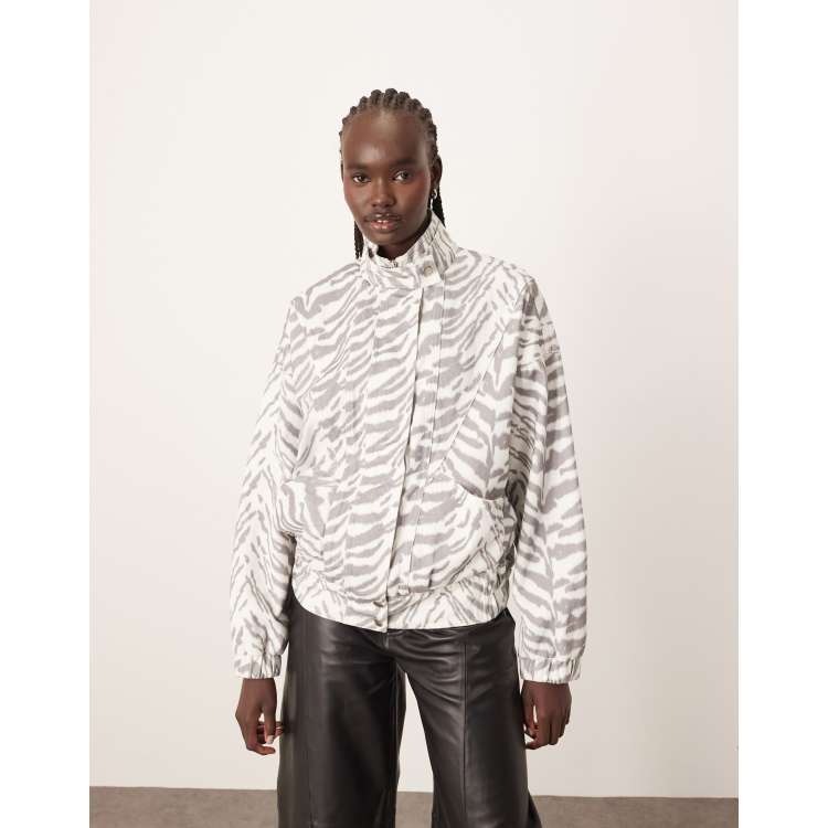 ARRANGE denim bomber jacket with seam detail | ASOS