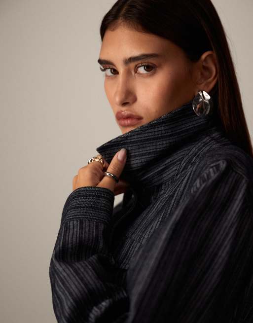 ARRANGE denim jacquard nipped waist jacket in indigo - part of a set, 3 of 4