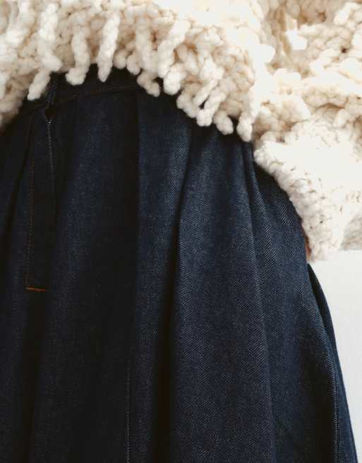 ARRANGE denim vid maxikjol med dekorativa stickningar i indigo, 4 av 5