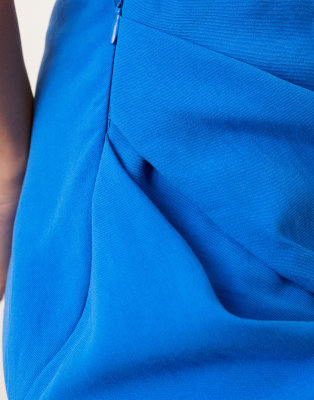 Arrange Drape Detail Maxi Skirt In Blue
