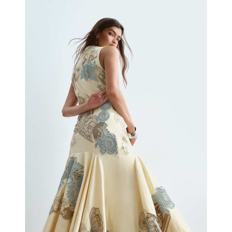 embroidered maxi dress perfect for special event dressing The Coast Muse Embroidered Maxi Dress presents a masterclass in refined occasion wear Tuckernuck Azure Embroidered Cotton Rhea