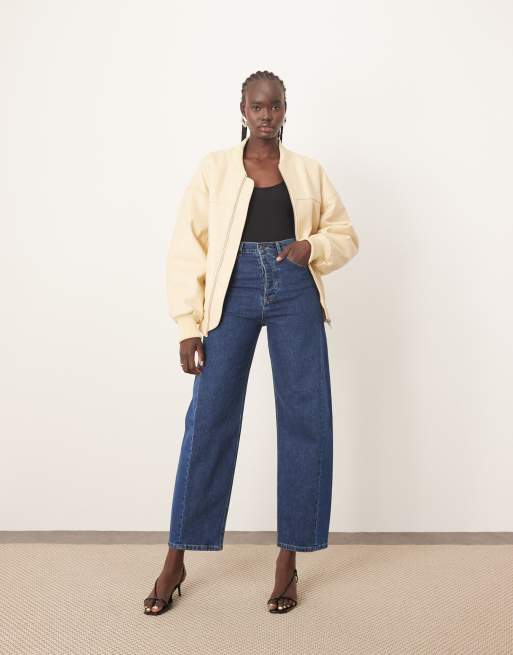 ARRANGE – Eden – Jeans in Mittelblau mit weitem, schmal zulaufendem Bein