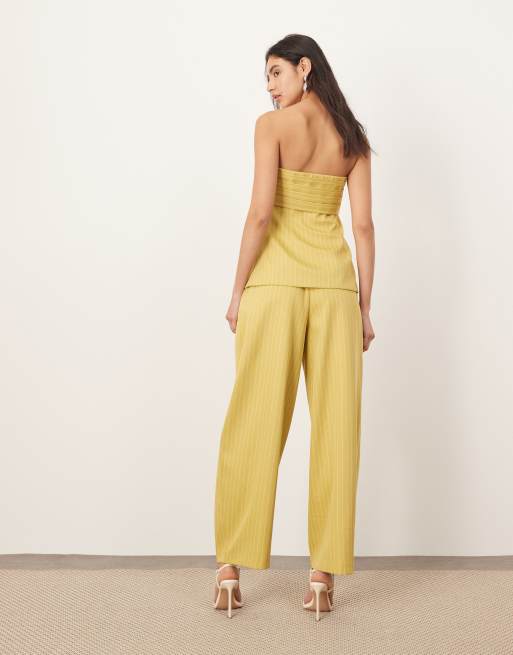 ARRANGE - Elegante ballonbroek met strepen in pistache, deel van co-ord set, 3 van 4