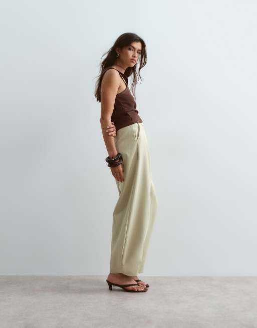 ARRANGE - Elegante broek met barrel-pijpen en plooien in pistachegroen, 5 van 5