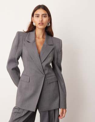ARRANGE - Eleganter Blazer in Schiefergrau mit Struktur, Kombiteil
