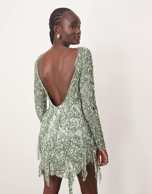 Floral Embellishments Cream Asymmetrical Dress Floral Embellishments Cream Asymmetrical Dress