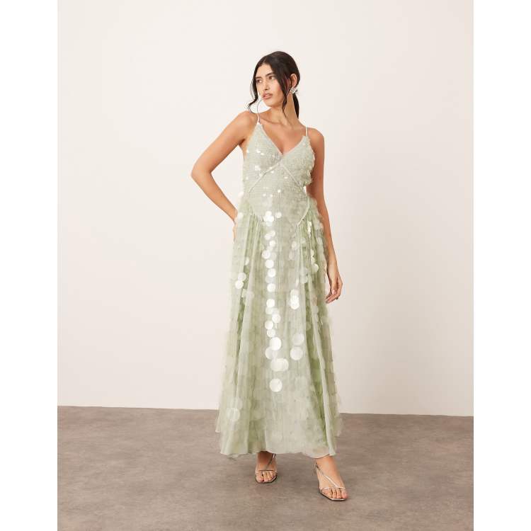 arrange green sequin dress Smak Parlour 1960s Green Sequin Downtown Scene Mini Dress – Unique Vintage