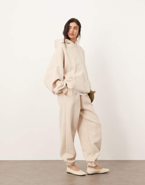 ARRANGE - Ensemble de qualité supérieure avec sweat à capuche épais et pantalon de jogging - Grège - view 1